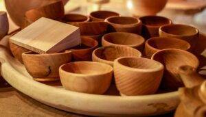 Cherry wood bowls