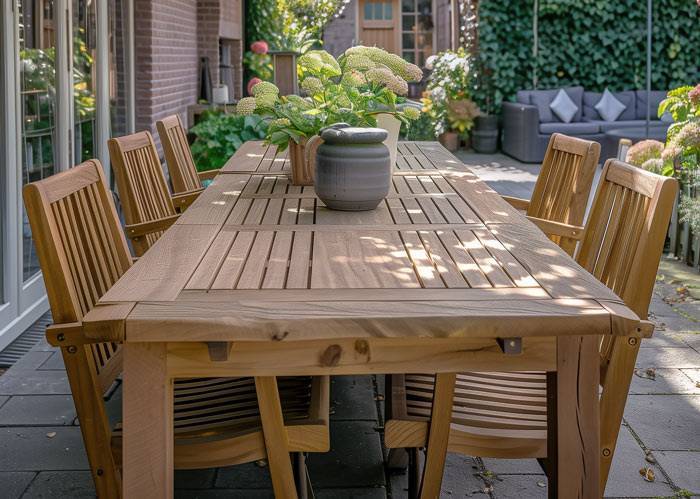 Teak table